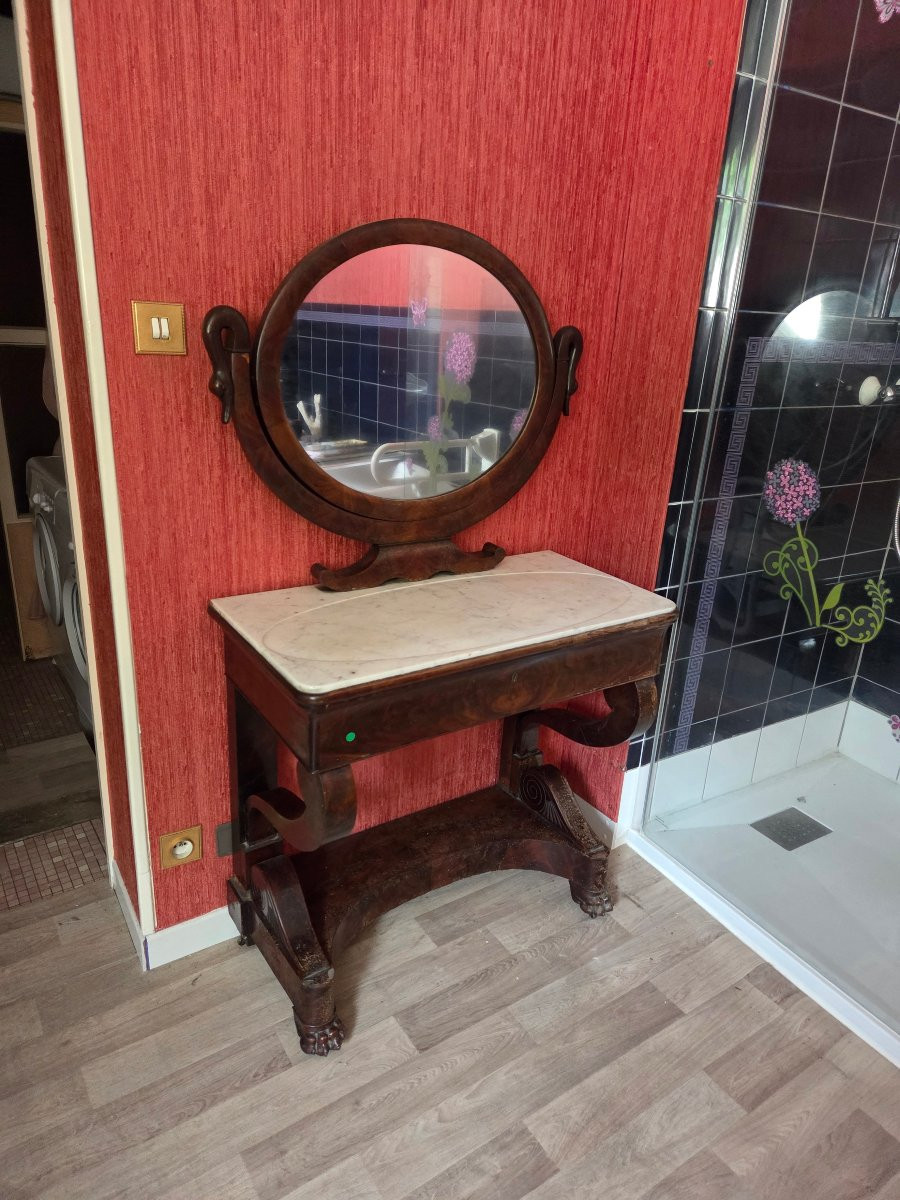 Coiffeuse empire en acajou d'époque -photo-2