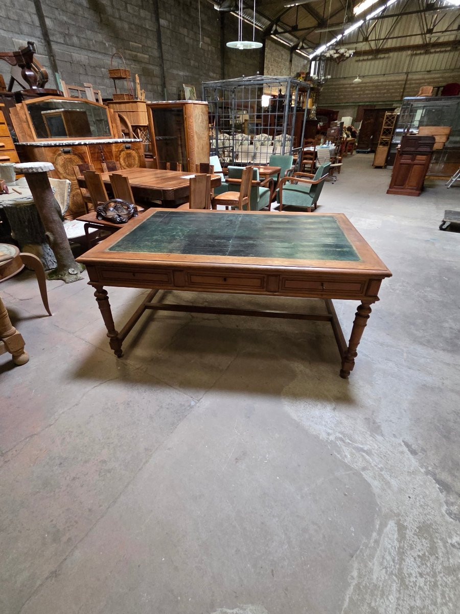 Grand bureau debut 1900 en chene-photo-3