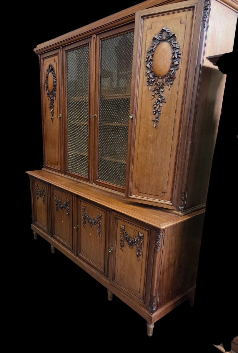 Early 20th Century Louis XVI Mahogany Buffet Bookcase