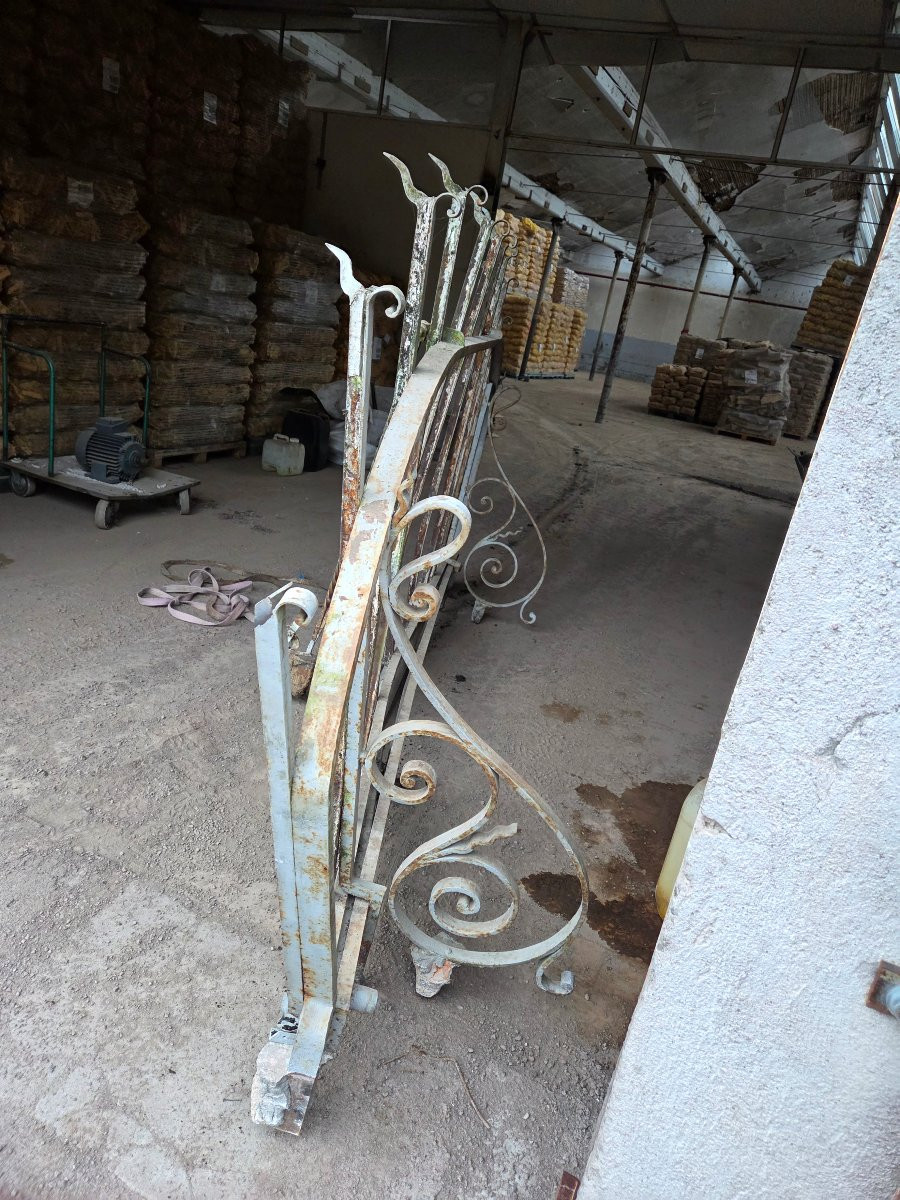 Importante Larquise en fer forgé d'une maison bourgeoise de ka fin du 19eme siecle-photo-1