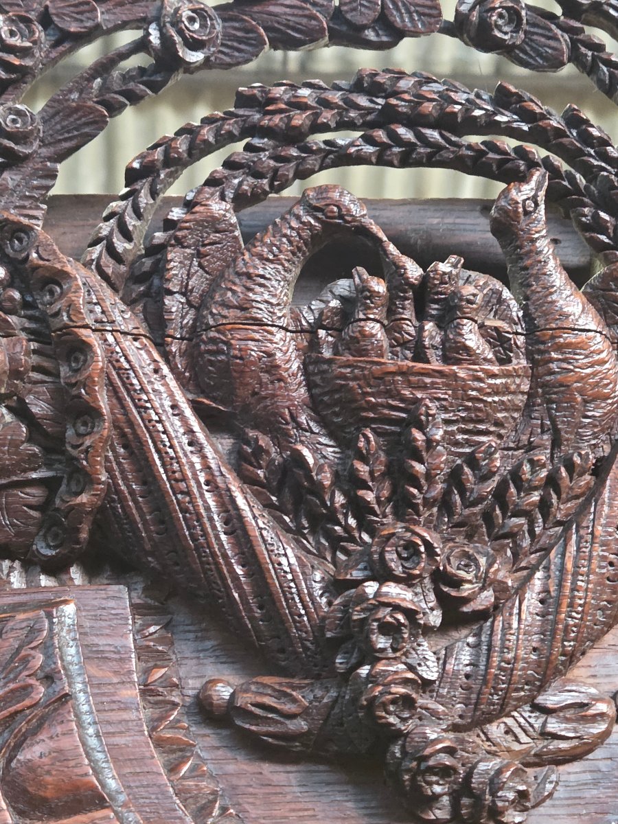 Very Richly Carved Normandy Armoire Dated 1840 Measuring 246cm-photo-2