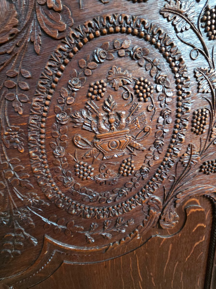 Very Richly Carved Normandy Armoire Dated 1840 Measuring 246cm-photo-5