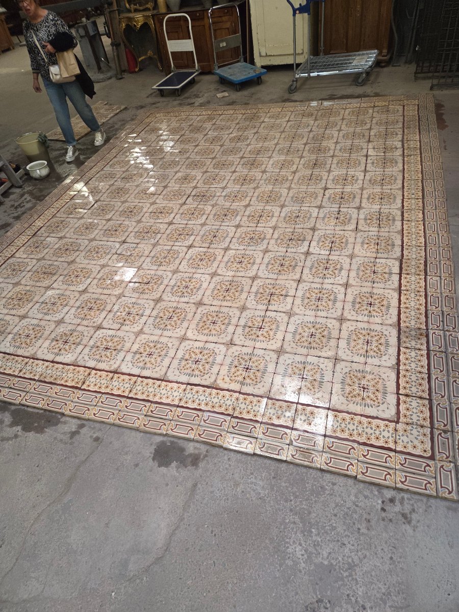 16 metres carré de carrelage en ciment des années 30-photo-6