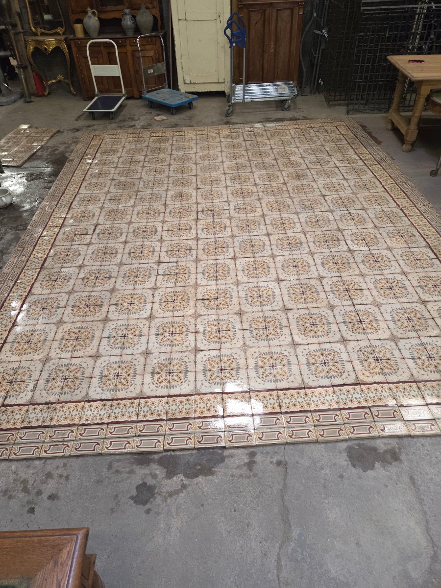 16 metres carré de carrelage en ciment des années 30-photo-7