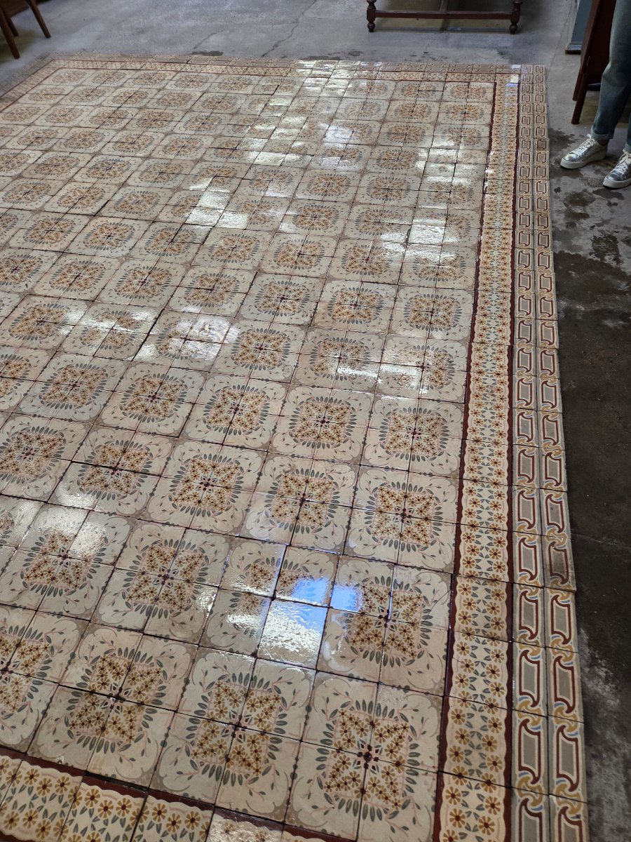 16 metres carré de carrelage en ciment des années 30-photo-8