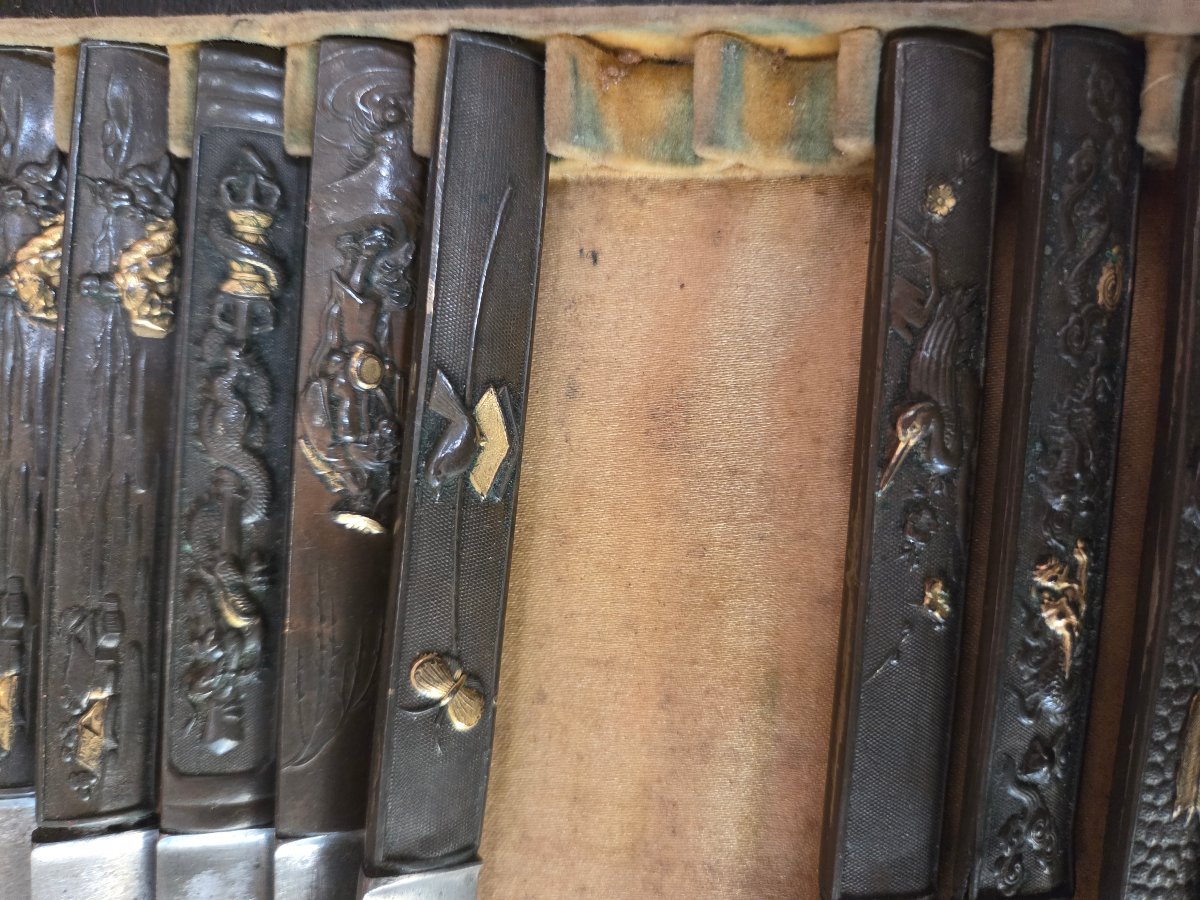 Set Of 11 Japanese Knives From The Late 19th Century -photo-3