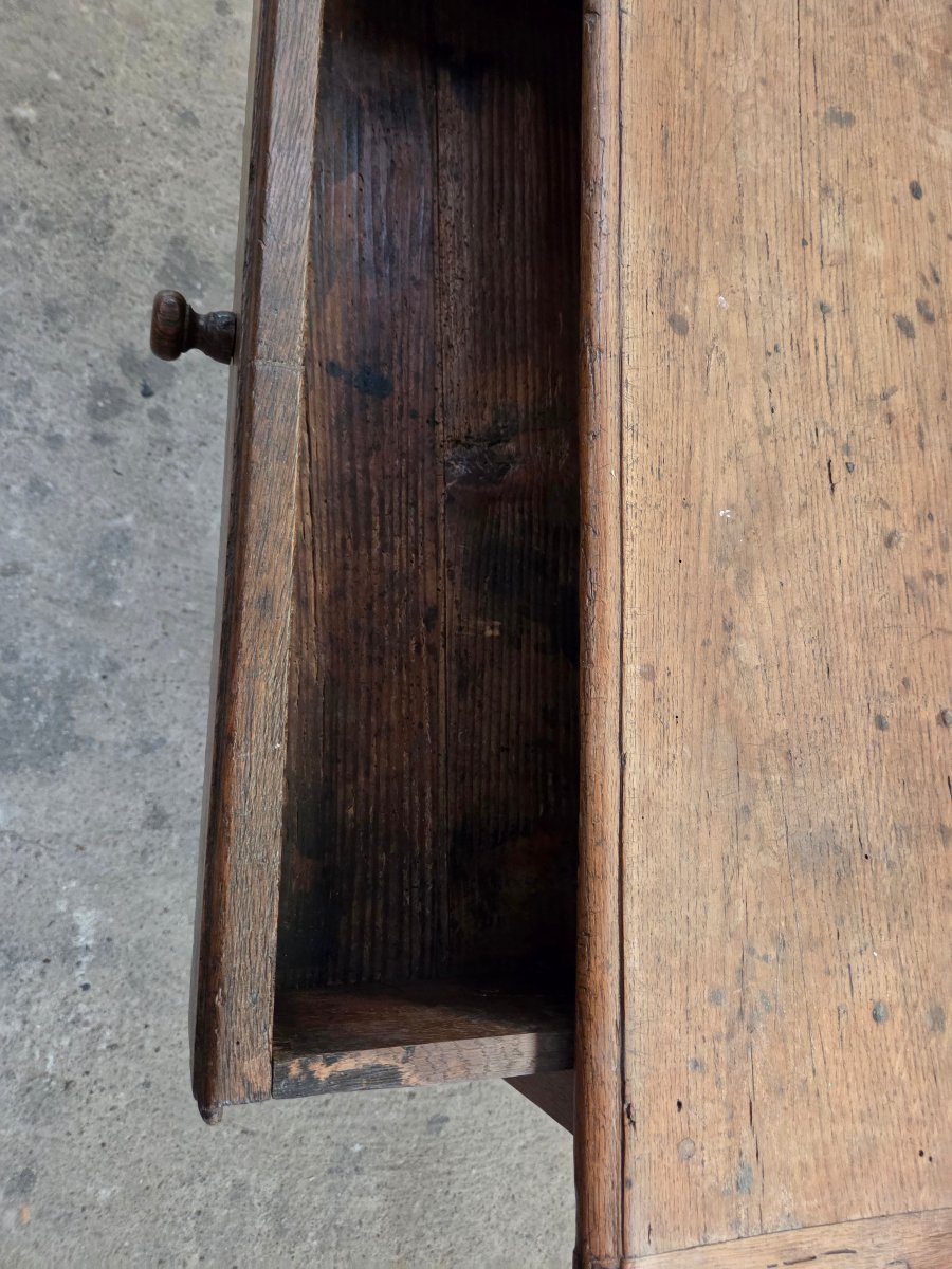 Table écritoire Louis XIV en chêne -photo-1