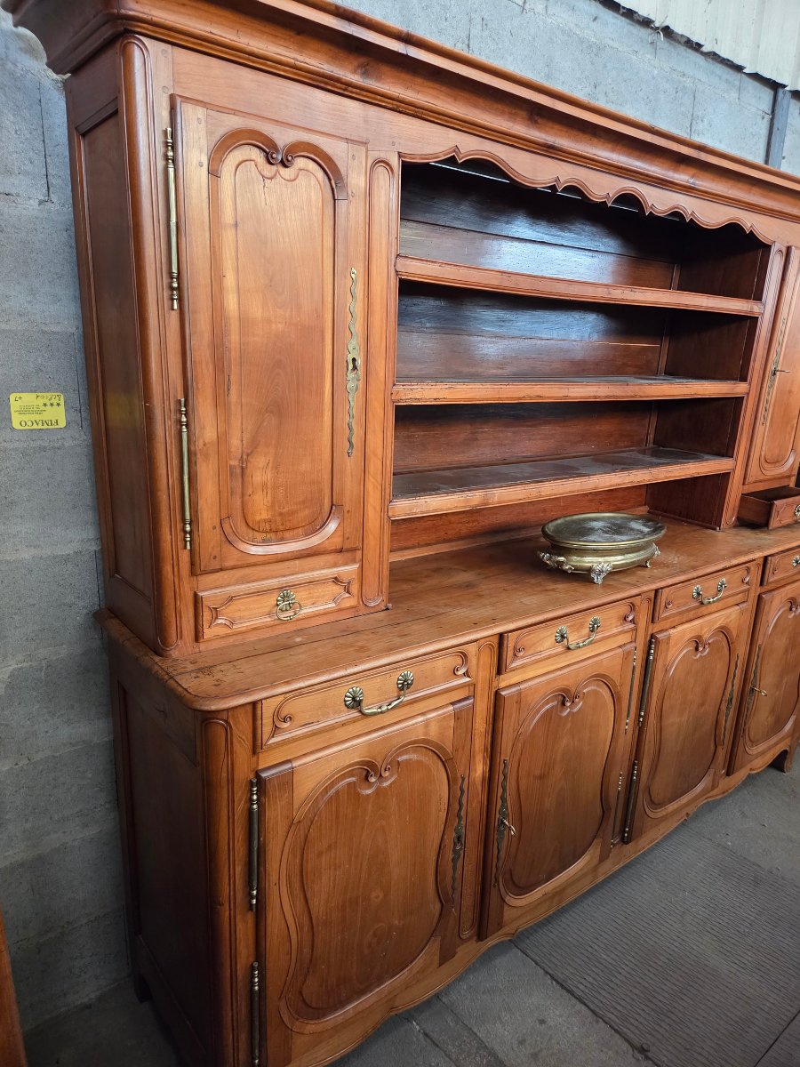 Buffet vaisselier louis XV 19eme en merisier  francontois -photo-2