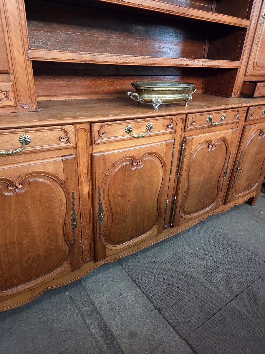 Buffet vaisselier louis XV 19eme en merisier  francontois -photo-1