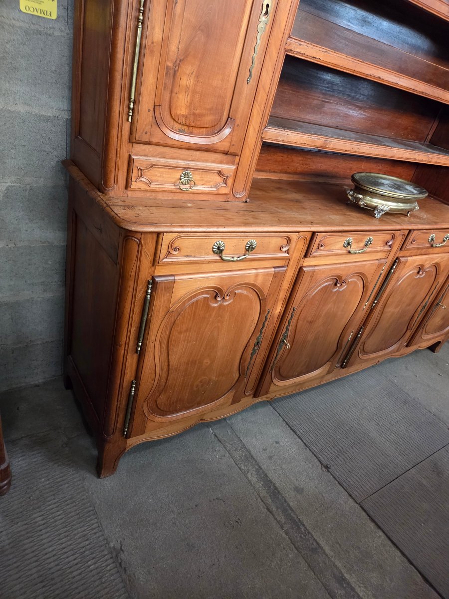 Buffet vaisselier louis XV 19eme en merisier  francontois -photo-2
