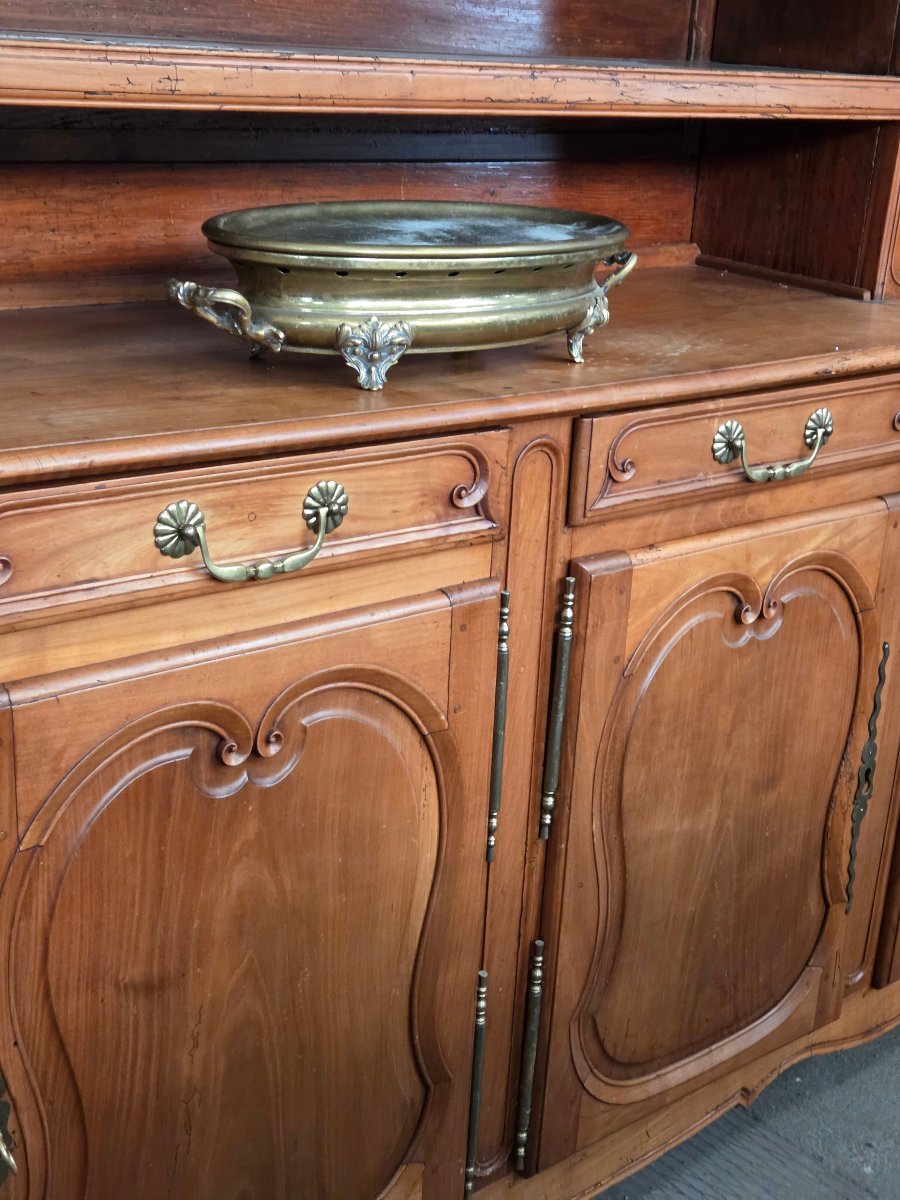 Buffet vaisselier louis XV 19eme en merisier  francontois -photo-3