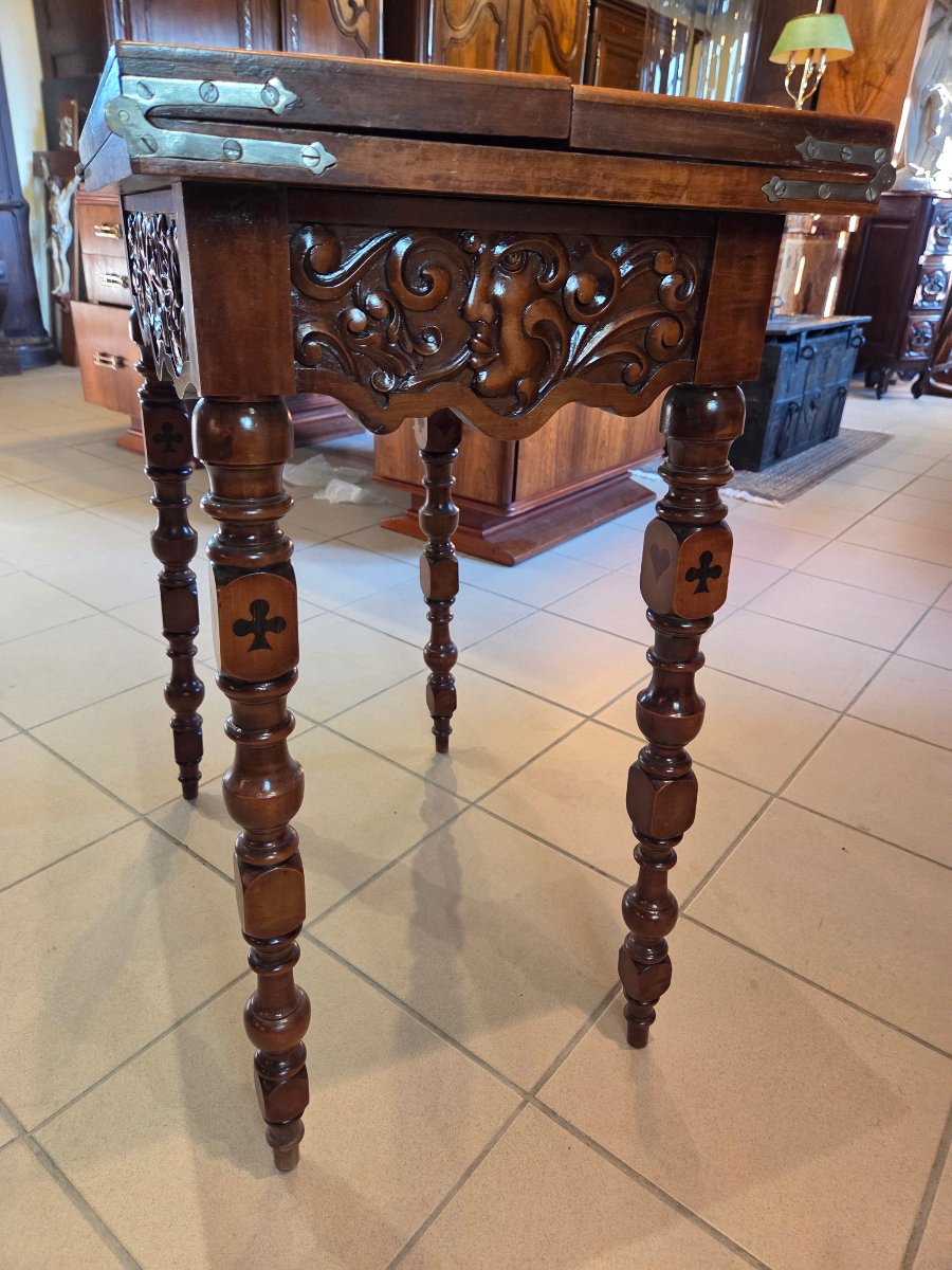 Folding Game Table By Emile Gallé, Before 1904-photo-2