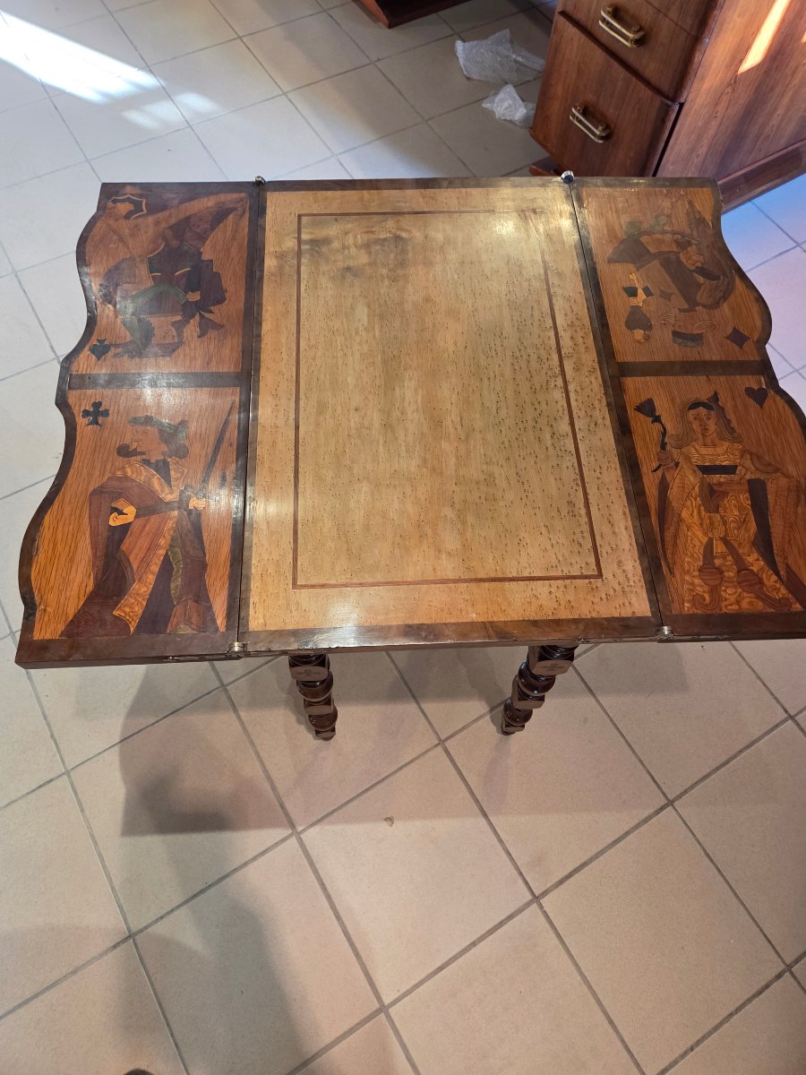 Folding Game Table By Emile Gallé, Before 1904-photo-4