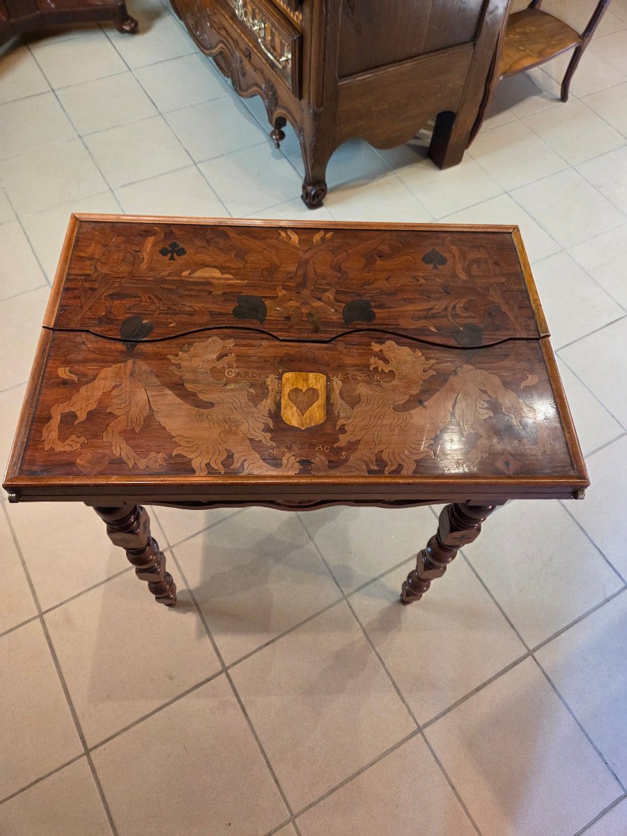 Folding Game Table By Emile Gallé, Before 1904-photo-7