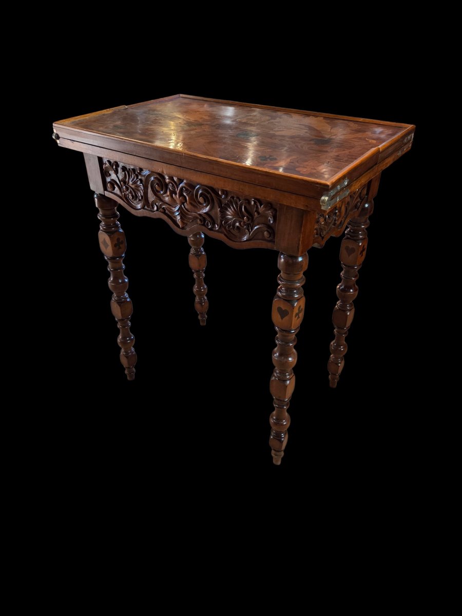 Folding Game Table By Emile Gallé, Before 1904