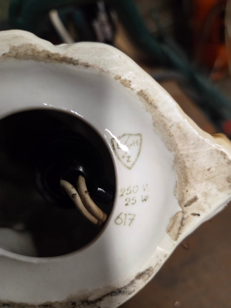 1950s Ceramic Night Light, Dog Design-photo-2