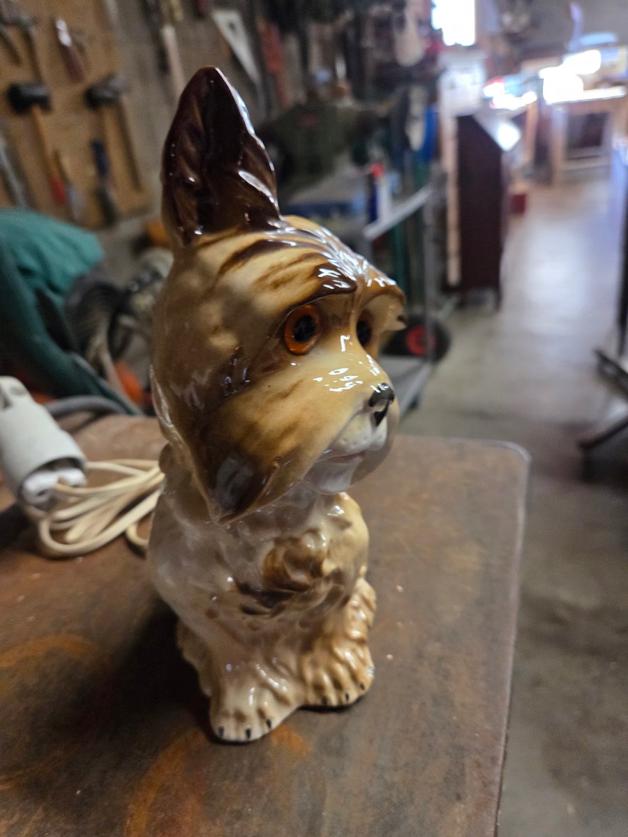 1950s Ceramic Night Light, Dog Design-photo-3