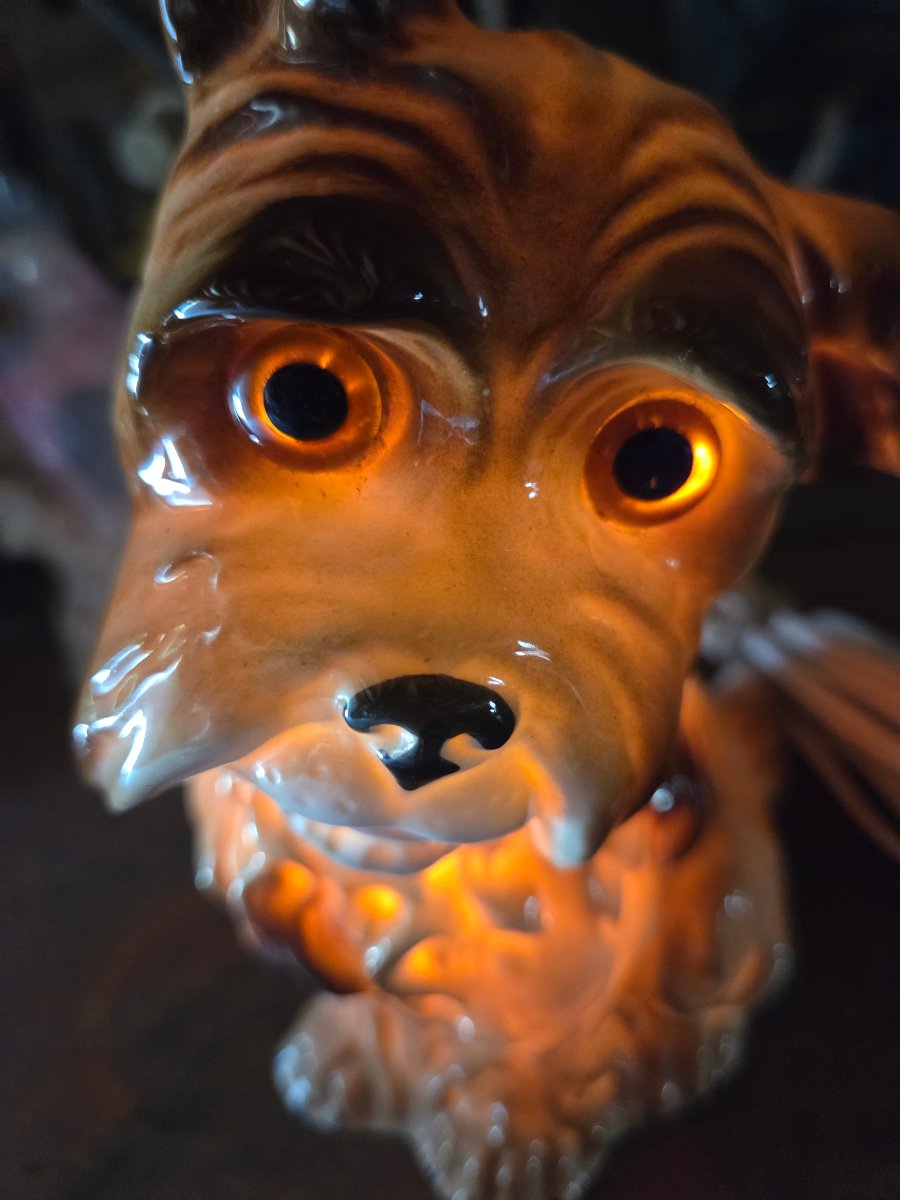 1950s Ceramic Night Light, Dog Design-photo-2
