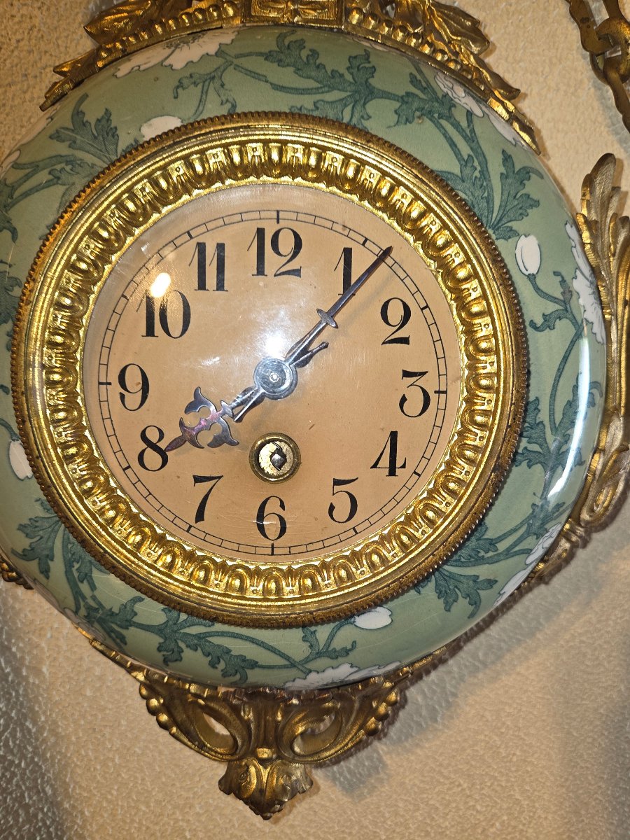 Cartel d'applique dite horloge boulangère de la fin du 19eme -photo-4
