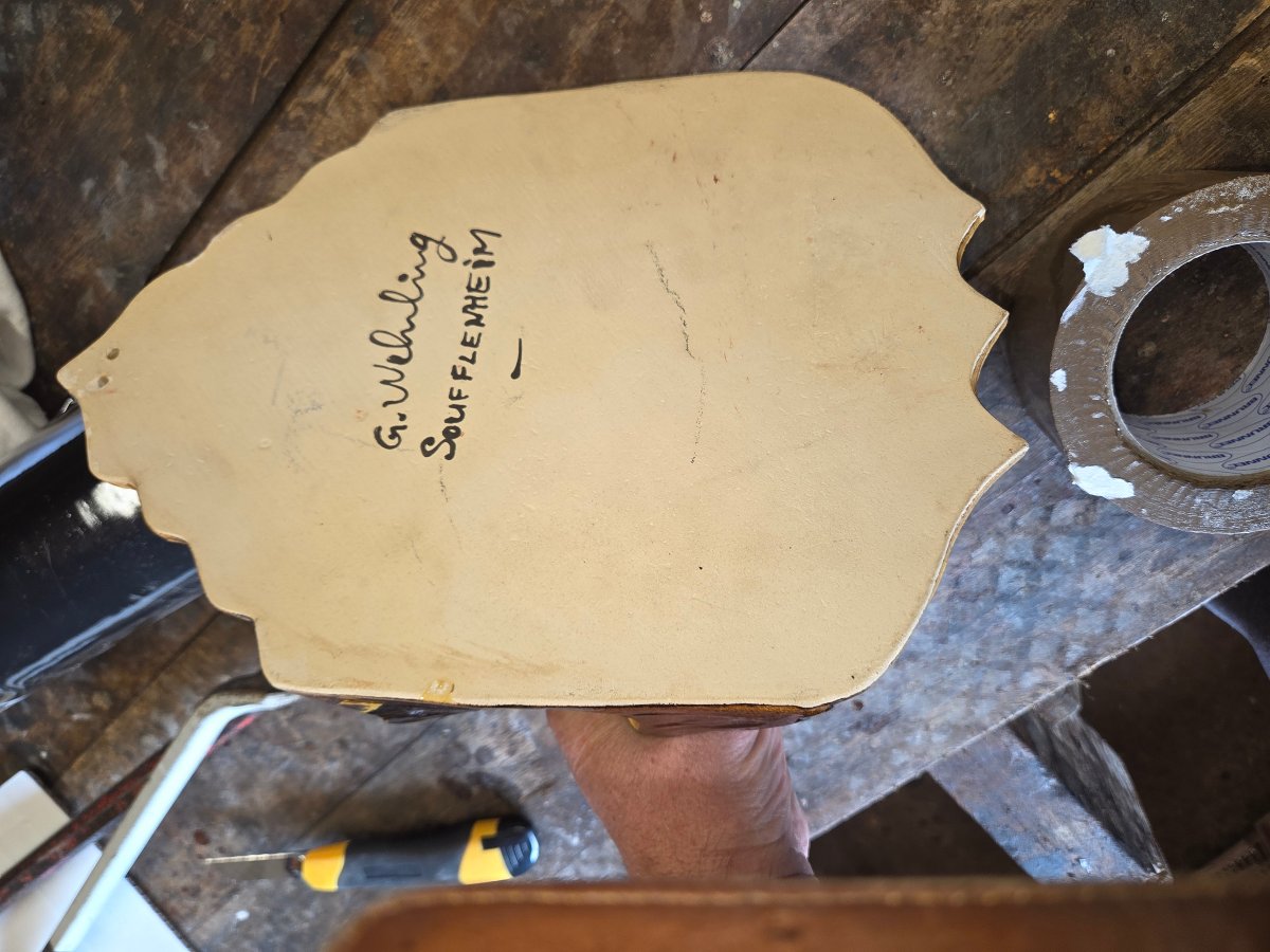 Soufflenheim Pottery Letter Holder From The 1950s-photo-2