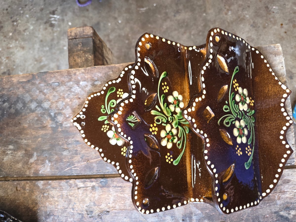 Soufflenheim Pottery Letter Holder From The 1950s-photo-2