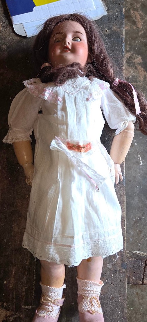 Large Antique Doll, Unis France 301 – Porcelain Head – Articulated Body – Early 20th Century