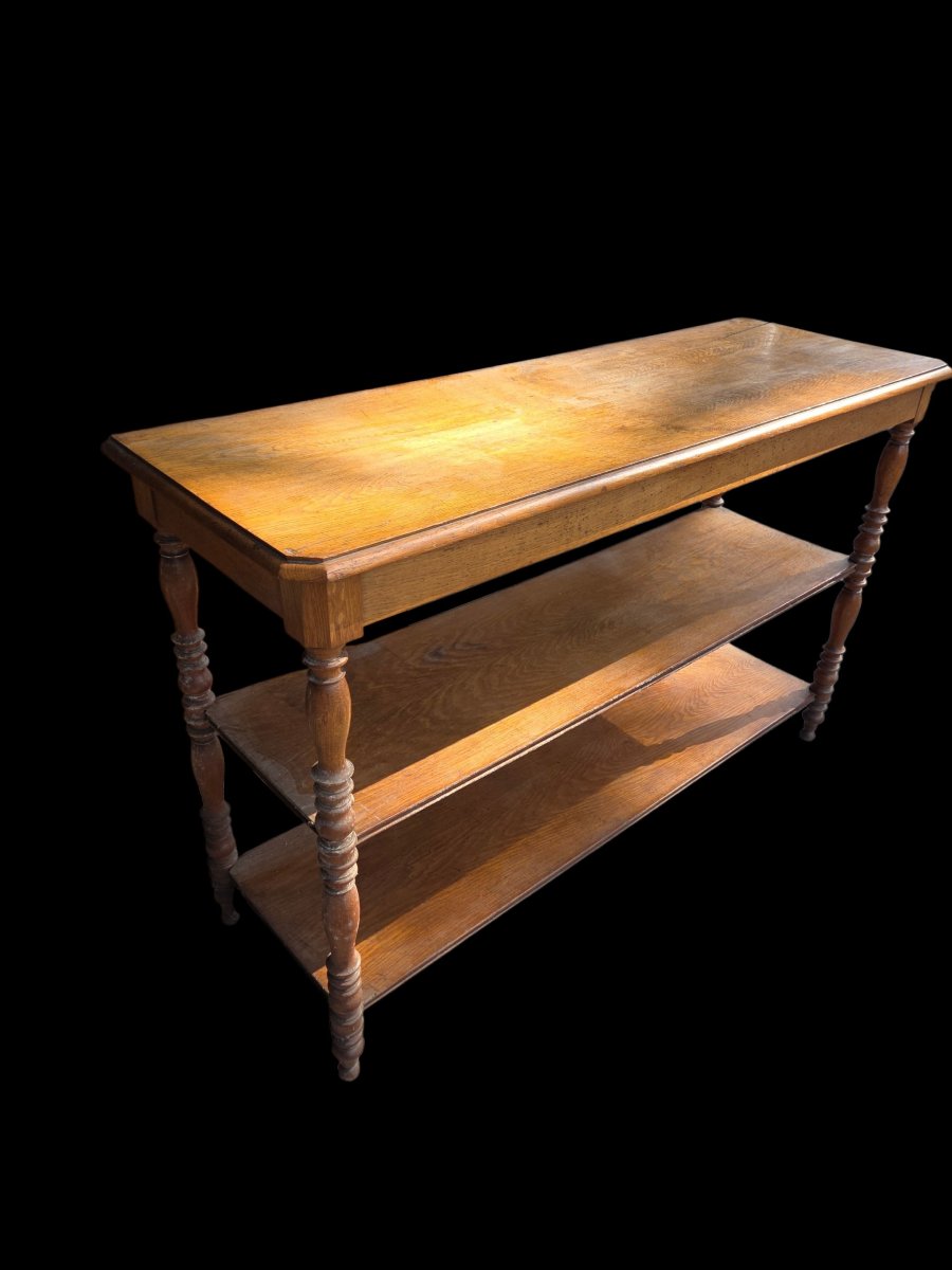 Sideboard From A Former Hotel-restaurant In Nancy, Made Of Period Oak, Restored -photo-1