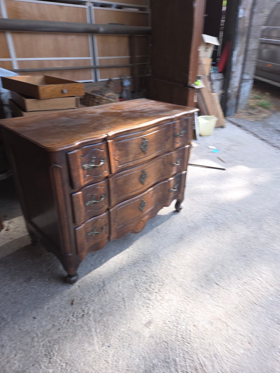A Chest Of Drawers Known As A “double Crossbow” Chest, Made Of Walnut, Provence, Rhône Valley-photo-2