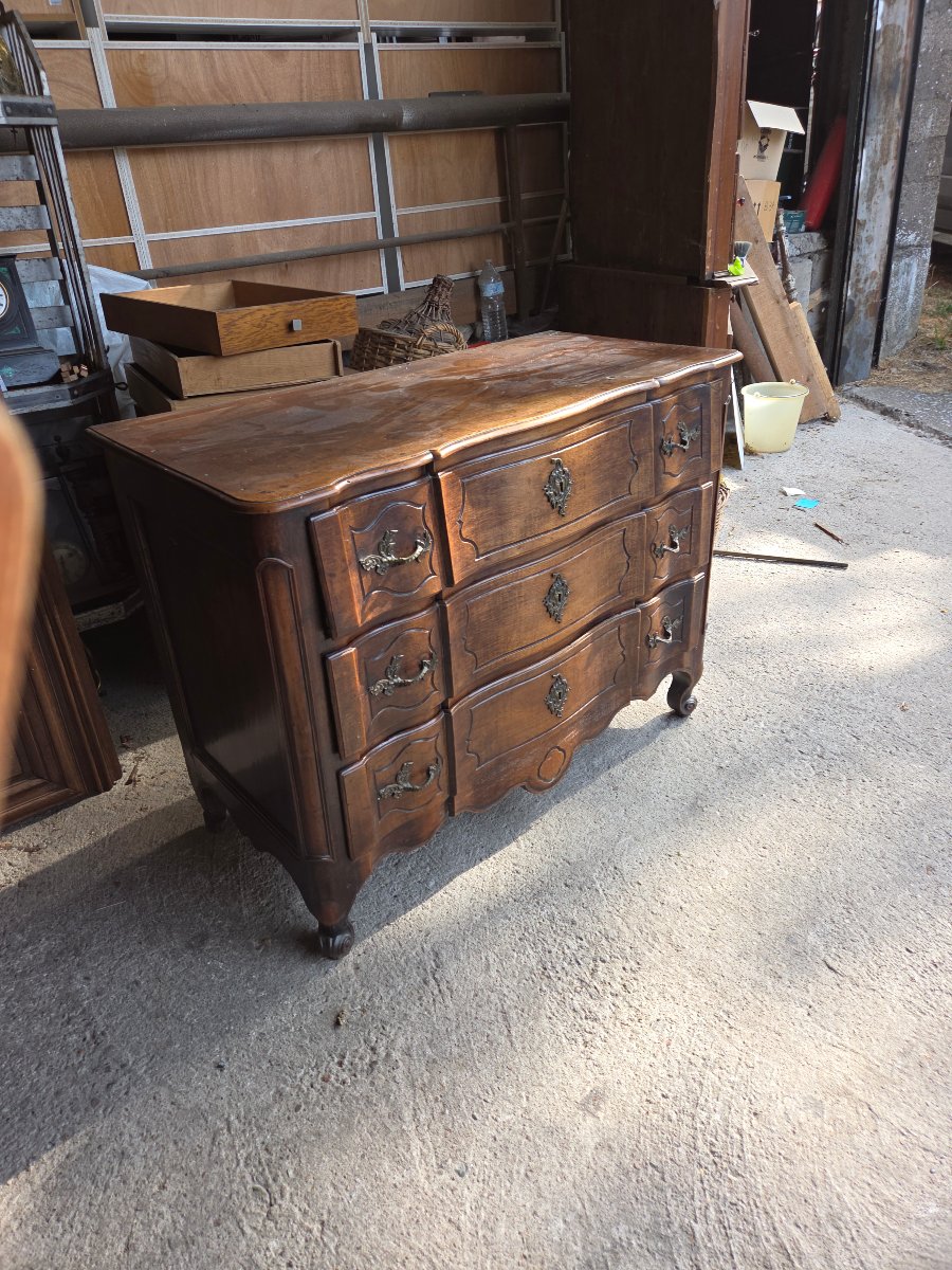 A Chest Of Drawers Known As A “double Crossbow” Chest, Made Of Walnut, Provence, Rhône Valley-photo-3