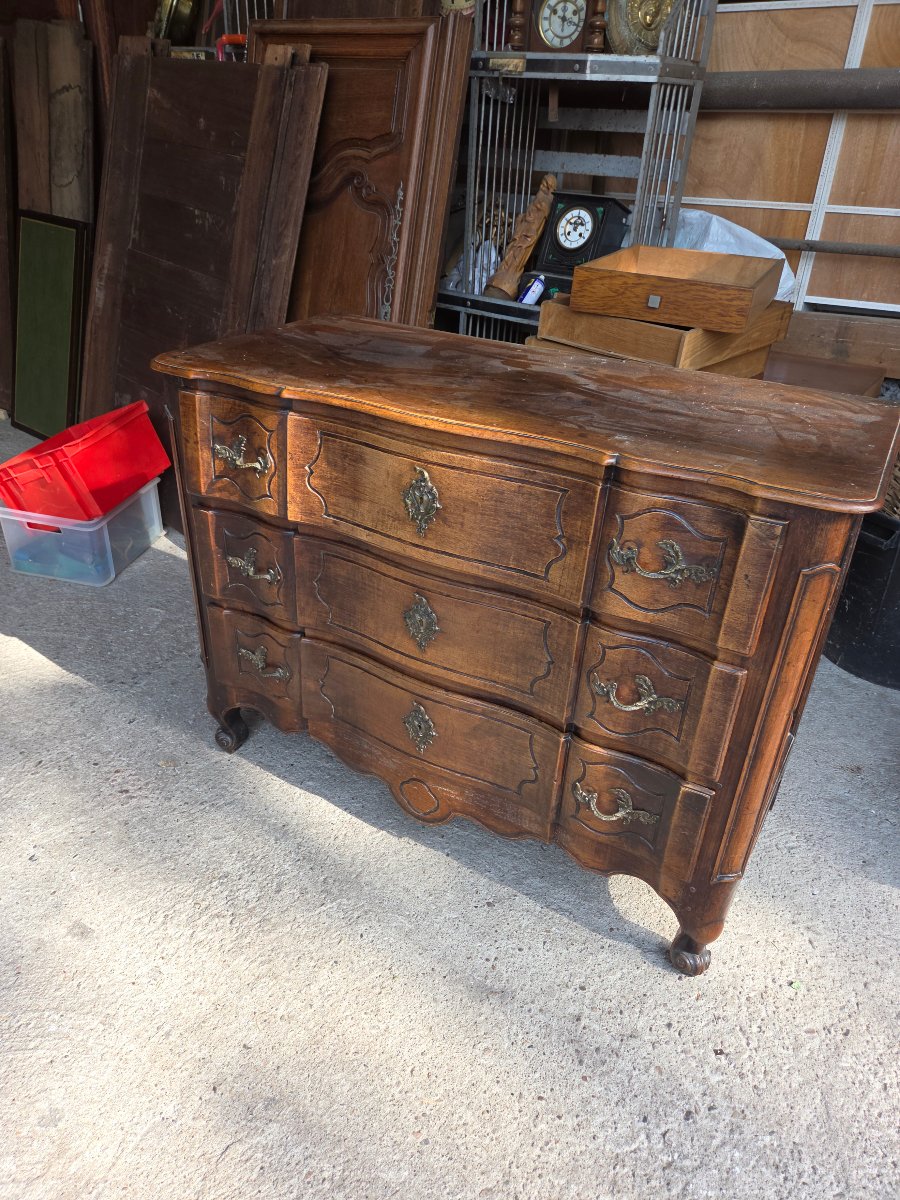 A Chest Of Drawers Known As A “double Crossbow” Chest, Made Of Walnut, Provence, Rhône Valley-photo-1