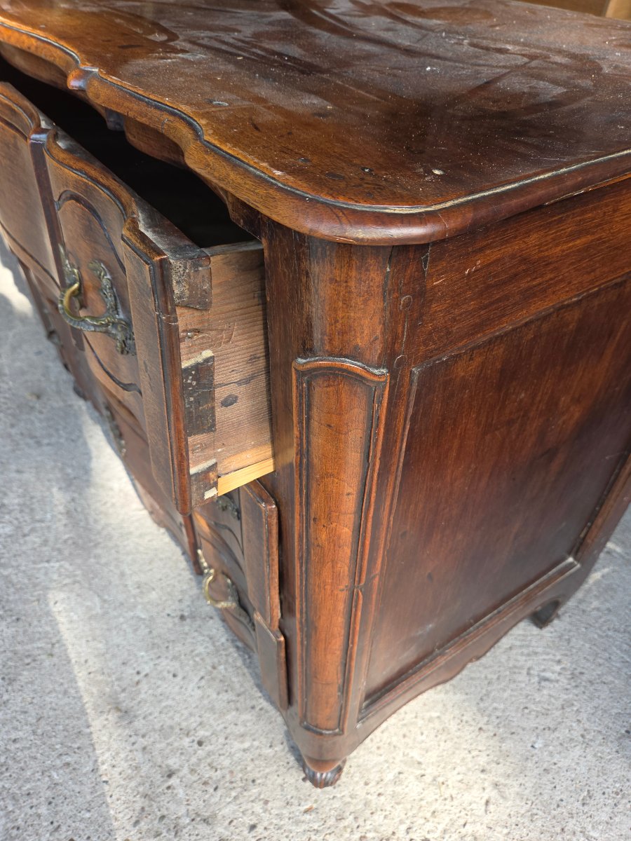 A Chest Of Drawers Known As A “double Crossbow” Chest, Made Of Walnut, Provence, Rhône Valley-photo-6