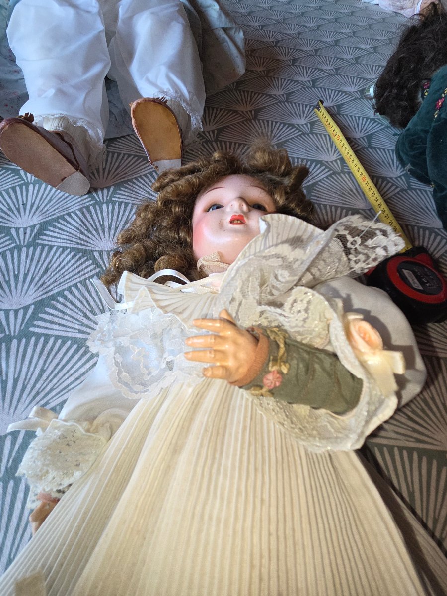 Poupée en porcelaine Unis France  modèle 301 taille 6 des années 30/30-photo-2
