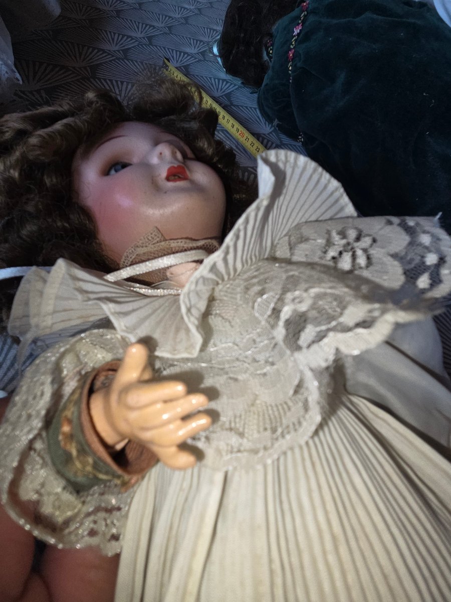 Poupée en porcelaine Unis France  modèle 301 taille 6 des années 30/30-photo-4