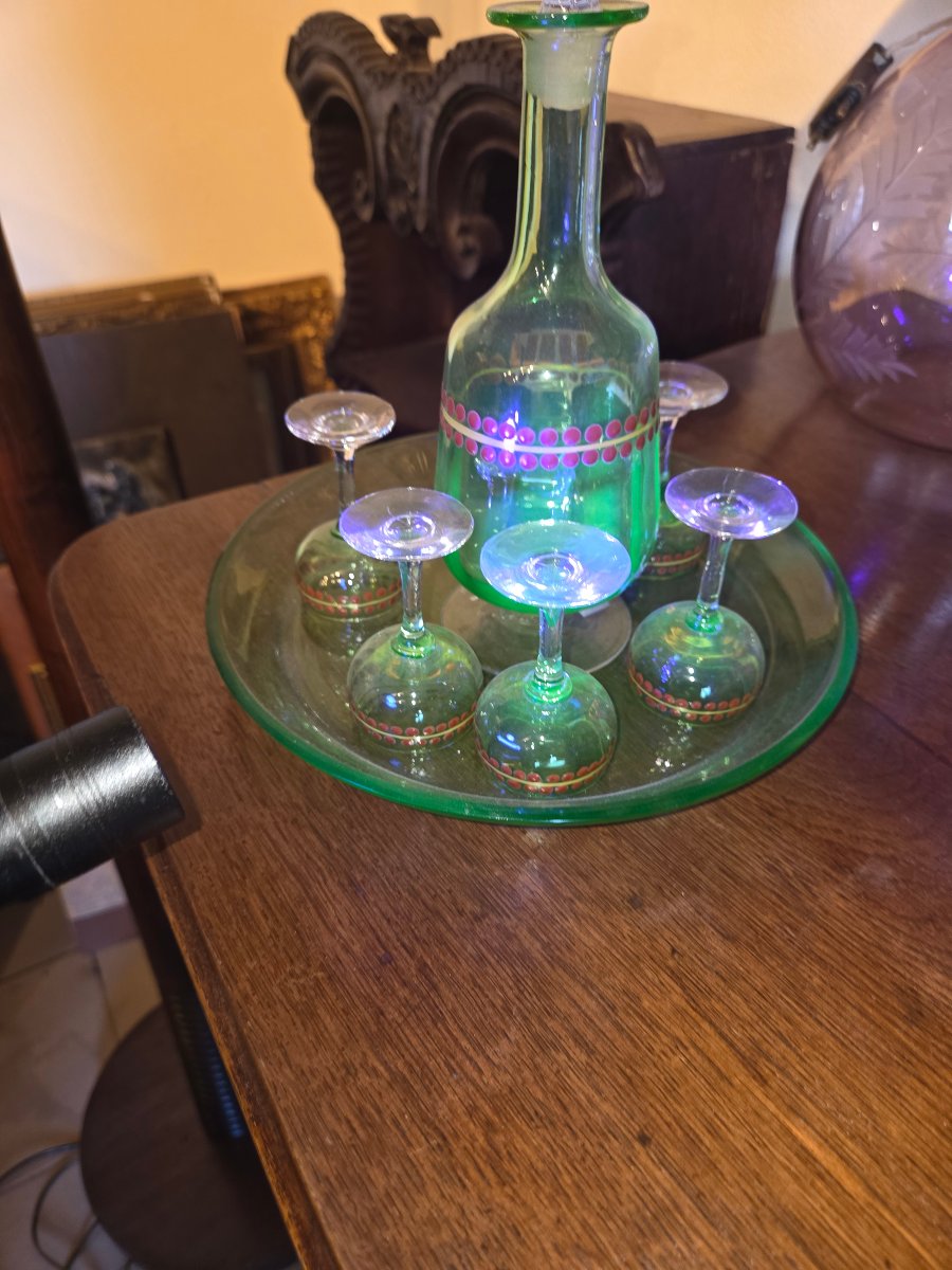Service a liqueur ( en ouraline) fabrication Portion des annees 20/30-photo-2