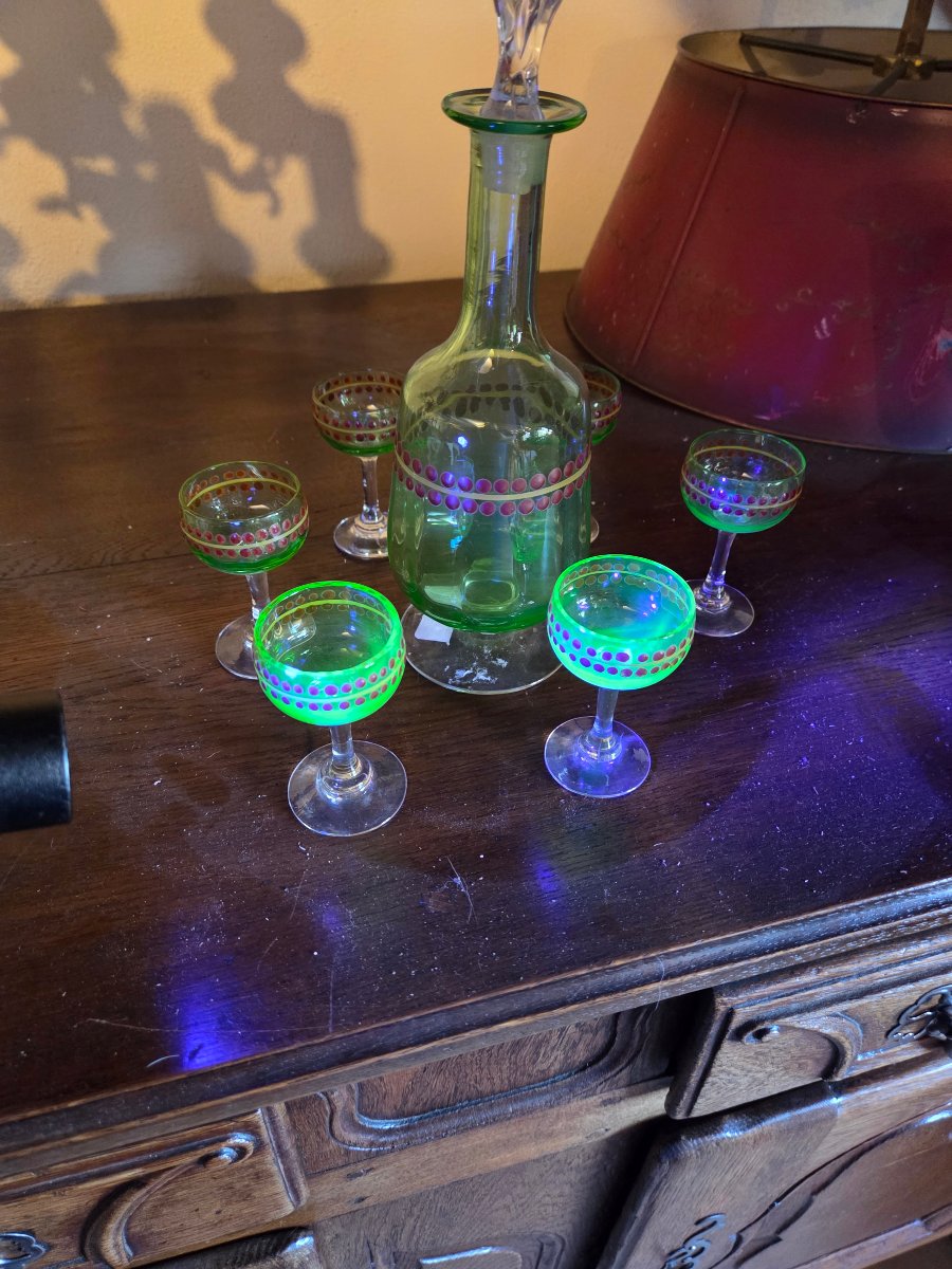 Service a liqueur ( en ouraline) fabrication Portion des annees 20/30-photo-3