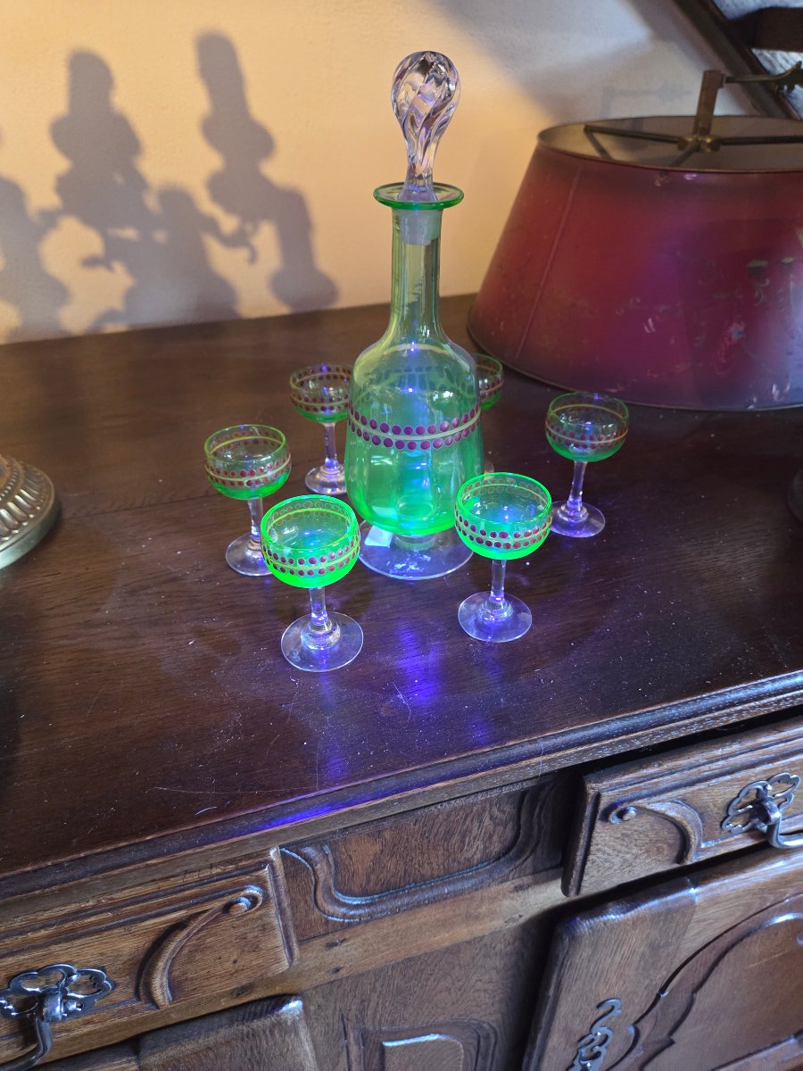 Service a liqueur ( en ouraline) fabrication Portion des annees 20/30-photo-4