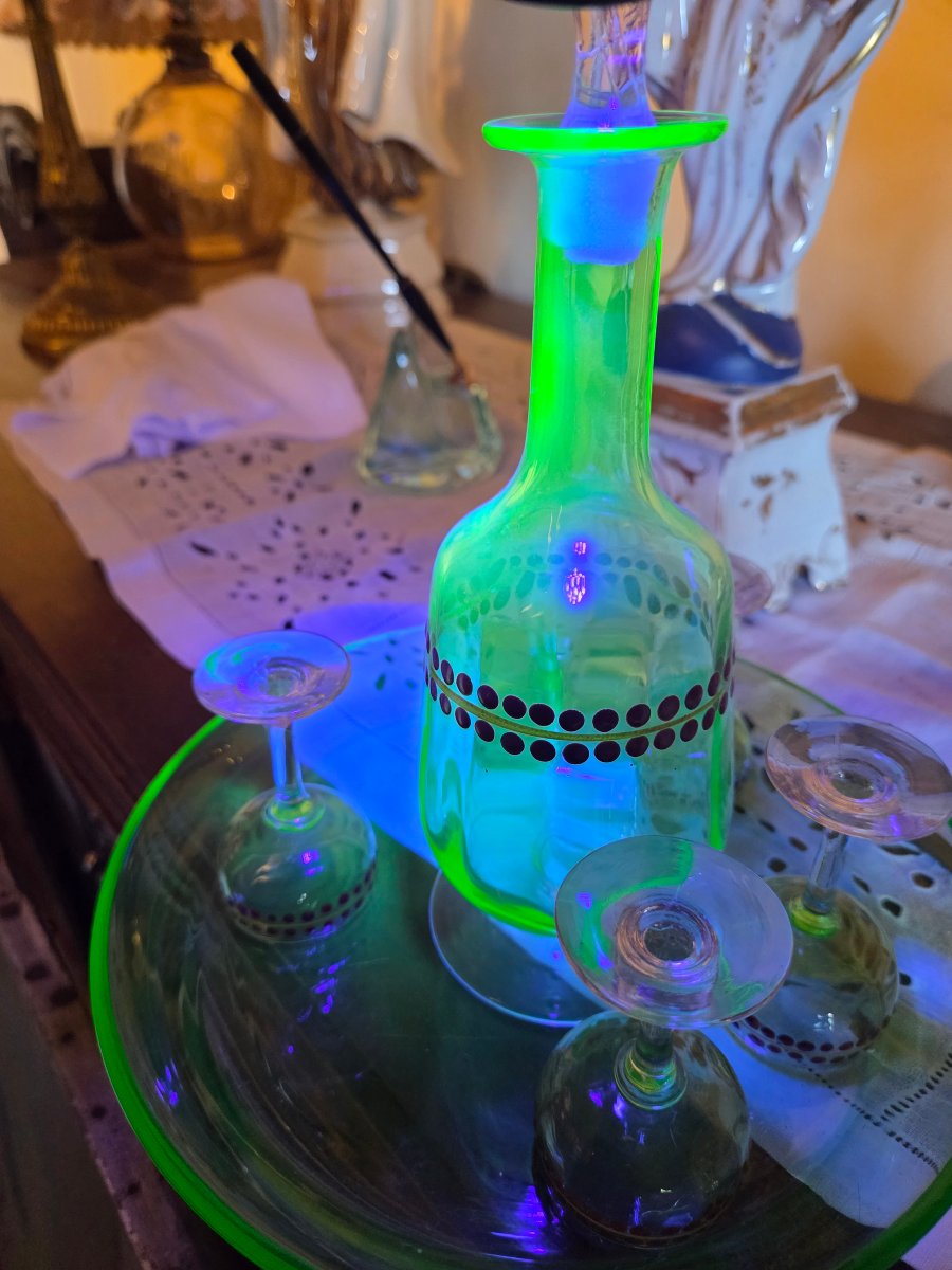 Service a liqueur ( en ouraline) fabrication Portion des annees 20/30-photo-2