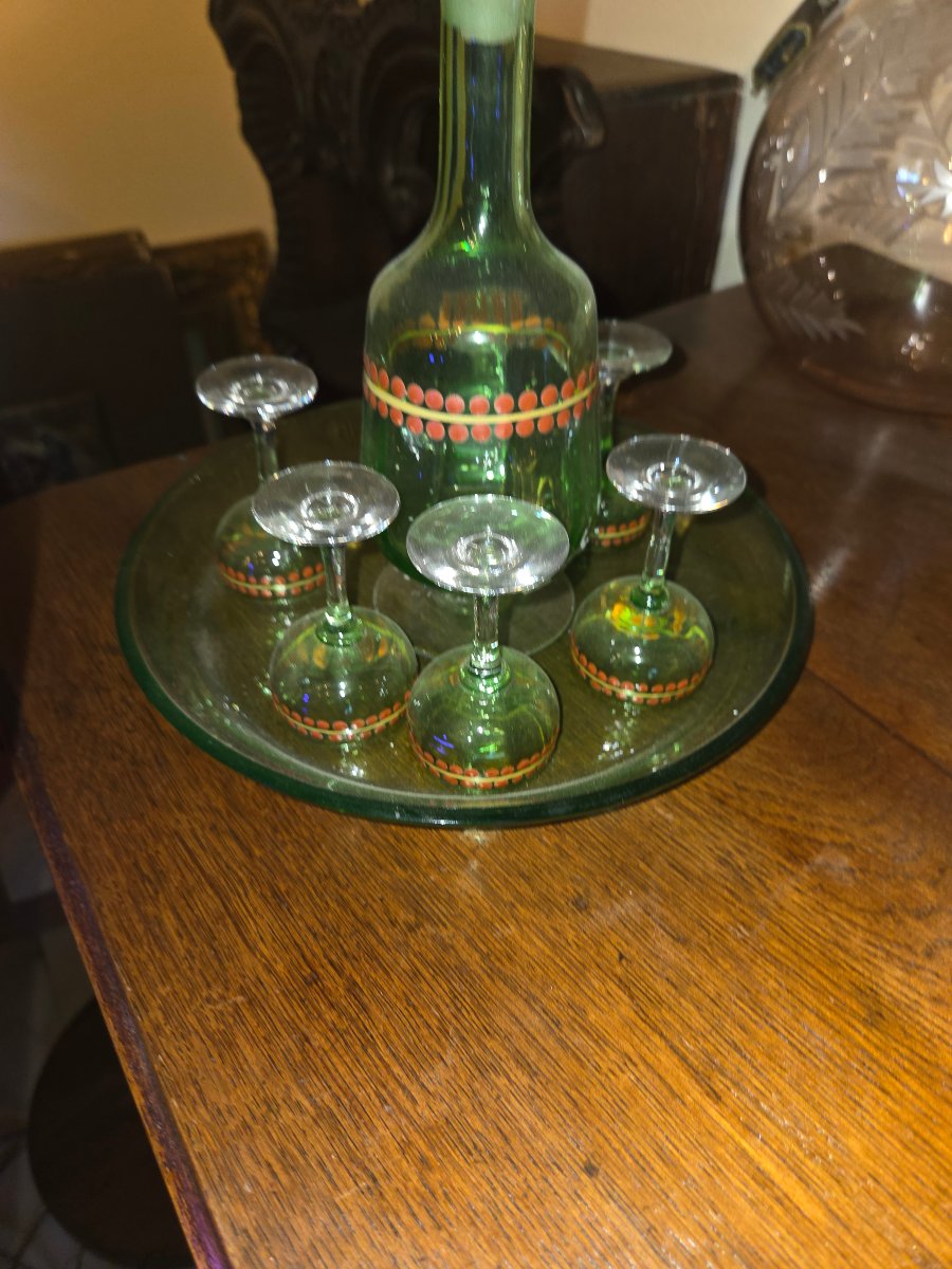 Service a liqueur ( en ouraline) fabrication Portion des annees 20/30