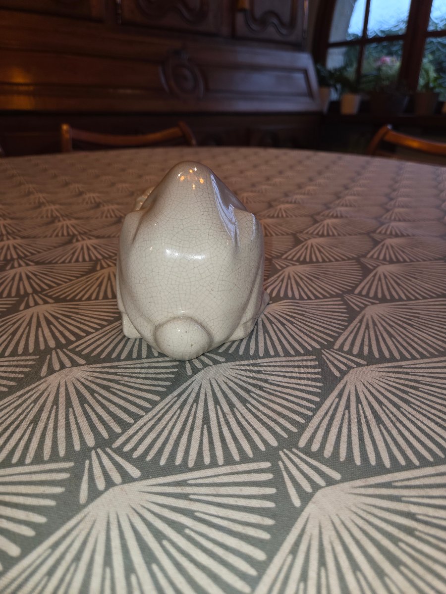 Crackled Earthenware Rabbit, Lemanceau, Saint Clément, From The 1930s-photo-6