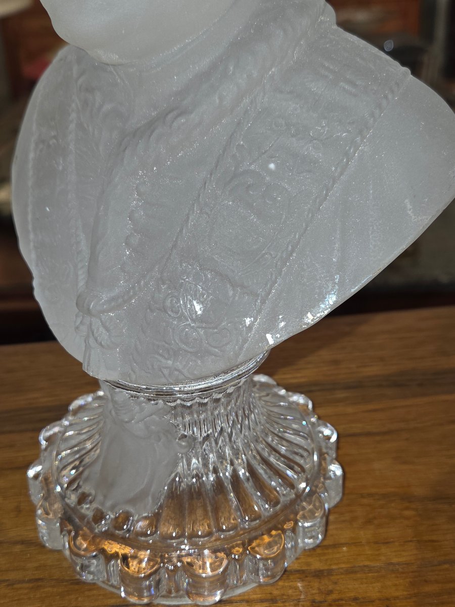 Buste de Pie IX par Baccarat fin du 19eme -photo-2