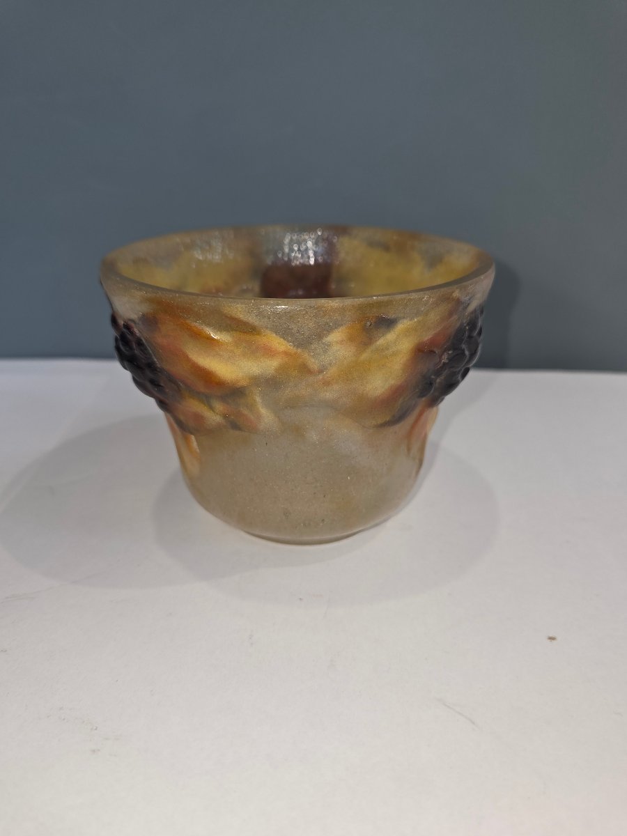 Coupe ou vase de gabriel Argy Rousseau  modèle "lierre" 1919-photo-2