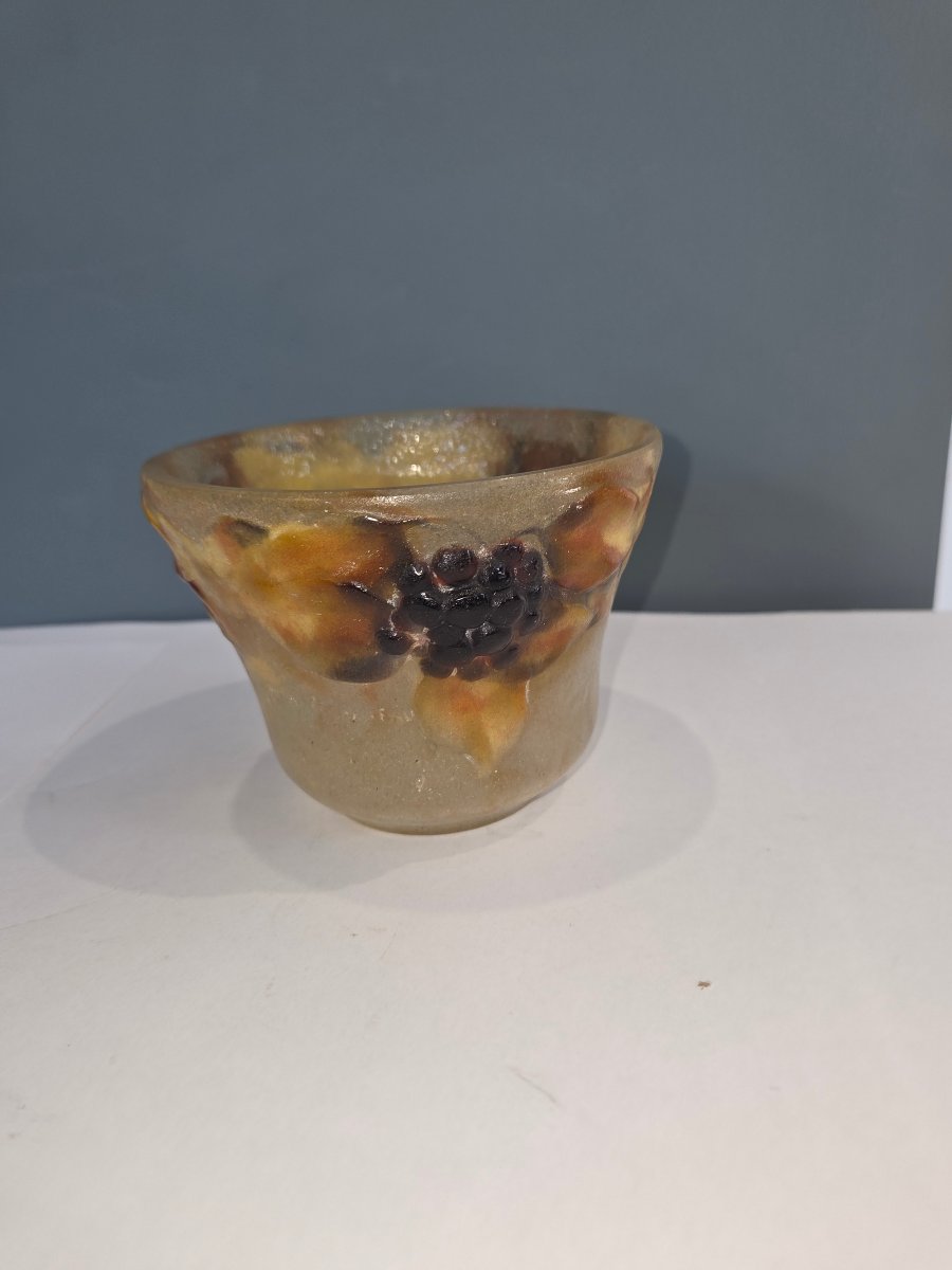 Coupe ou vase de gabriel Argy Rousseau  modèle "lierre" 1919-photo-1