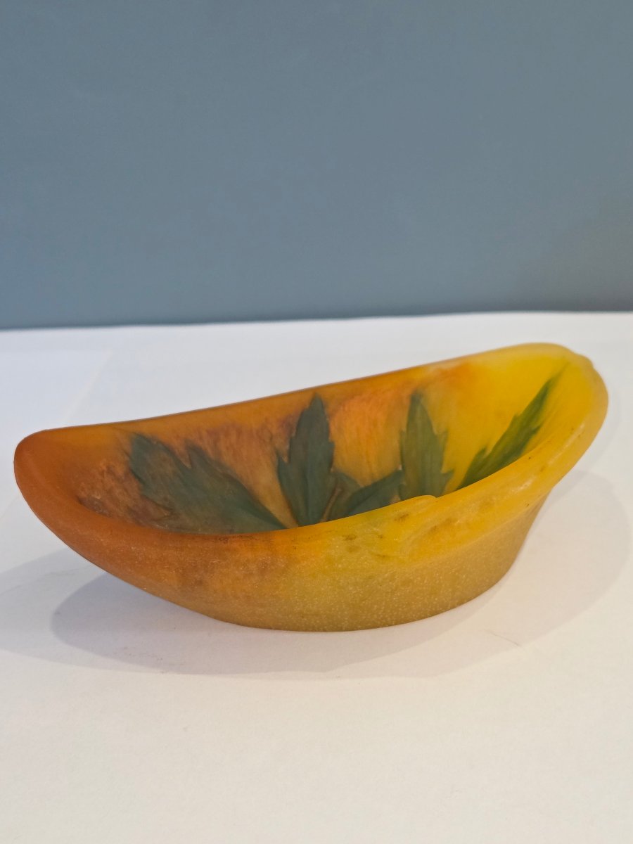 Vide poche art nouveau en pate de verre A.Walter Nancy 