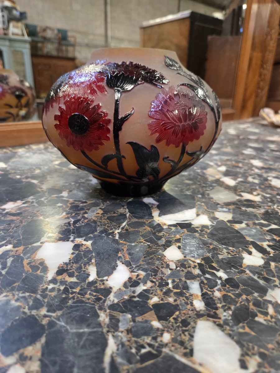 Art Nouveau Vase By Paul Nicolas Of Nancy With A Floral Design-photo-2