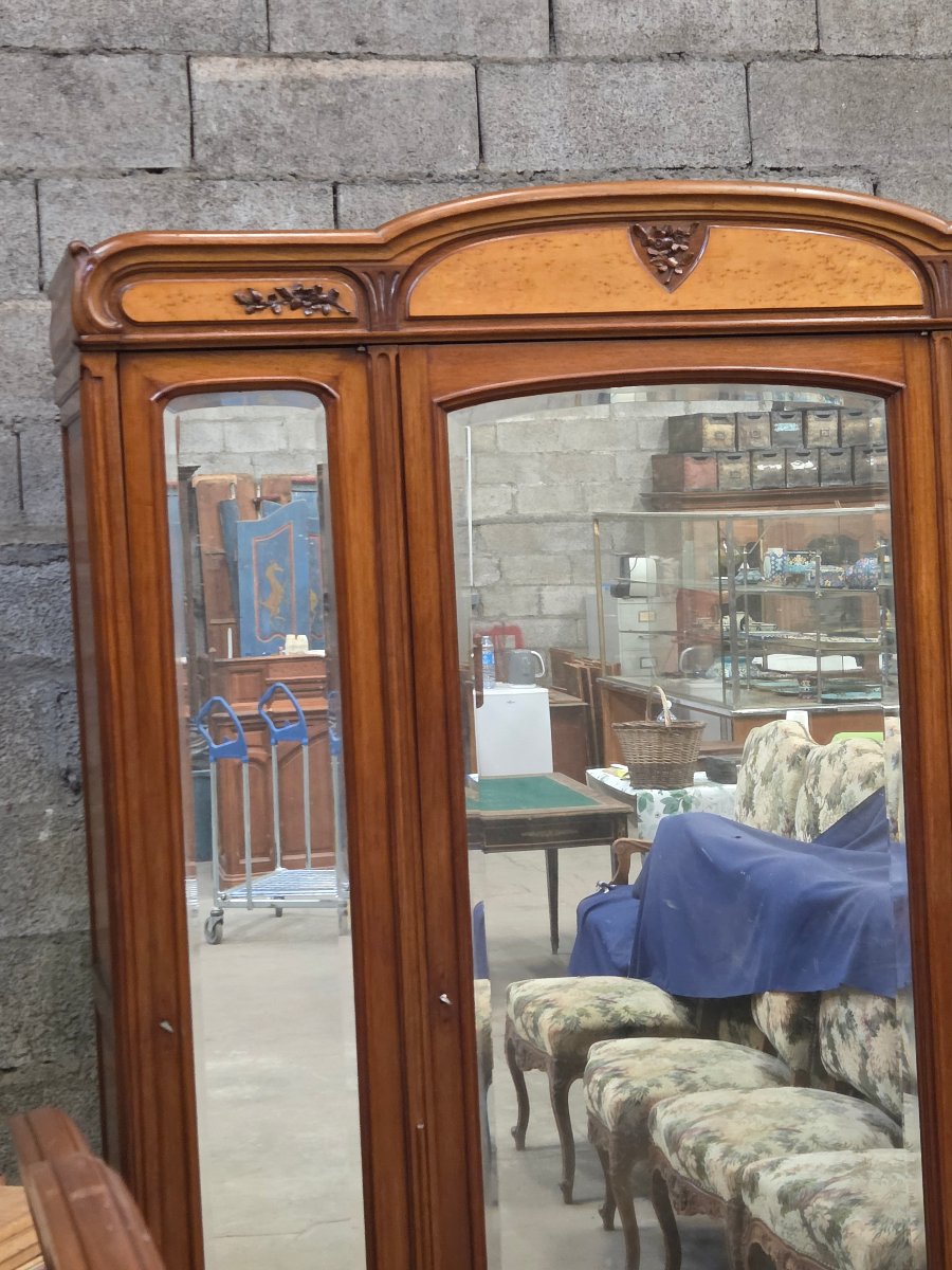 Art Nouveau Wardrobe And Bed In The Style Of Camille Gauthier -photo-3