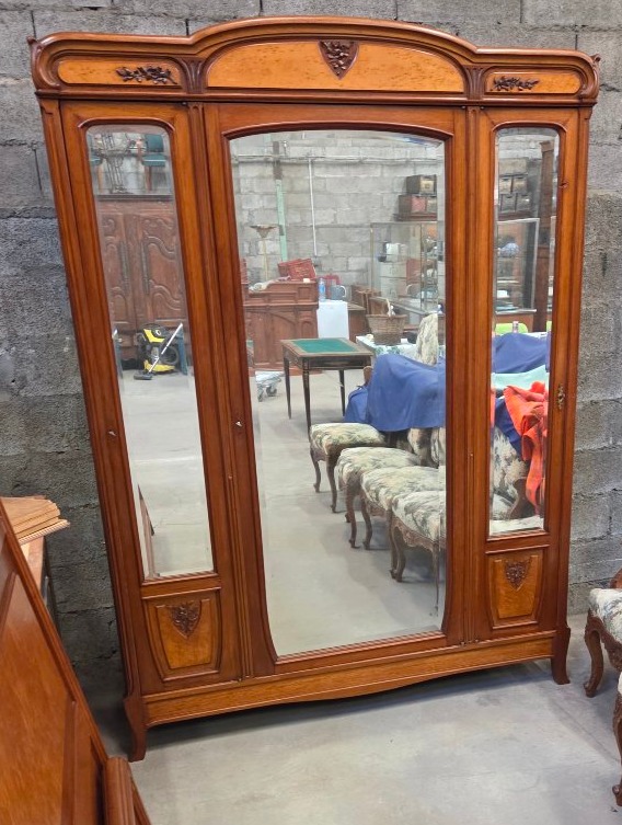 Art Nouveau Wardrobe And Bed In The Style Of Camille Gauthier 