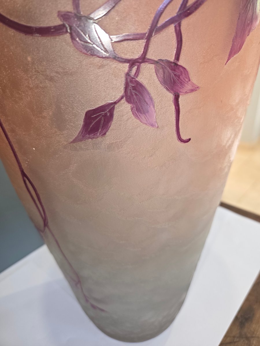 Vase Legras modele Ancerville de la série rubis vers 1920-photo-2