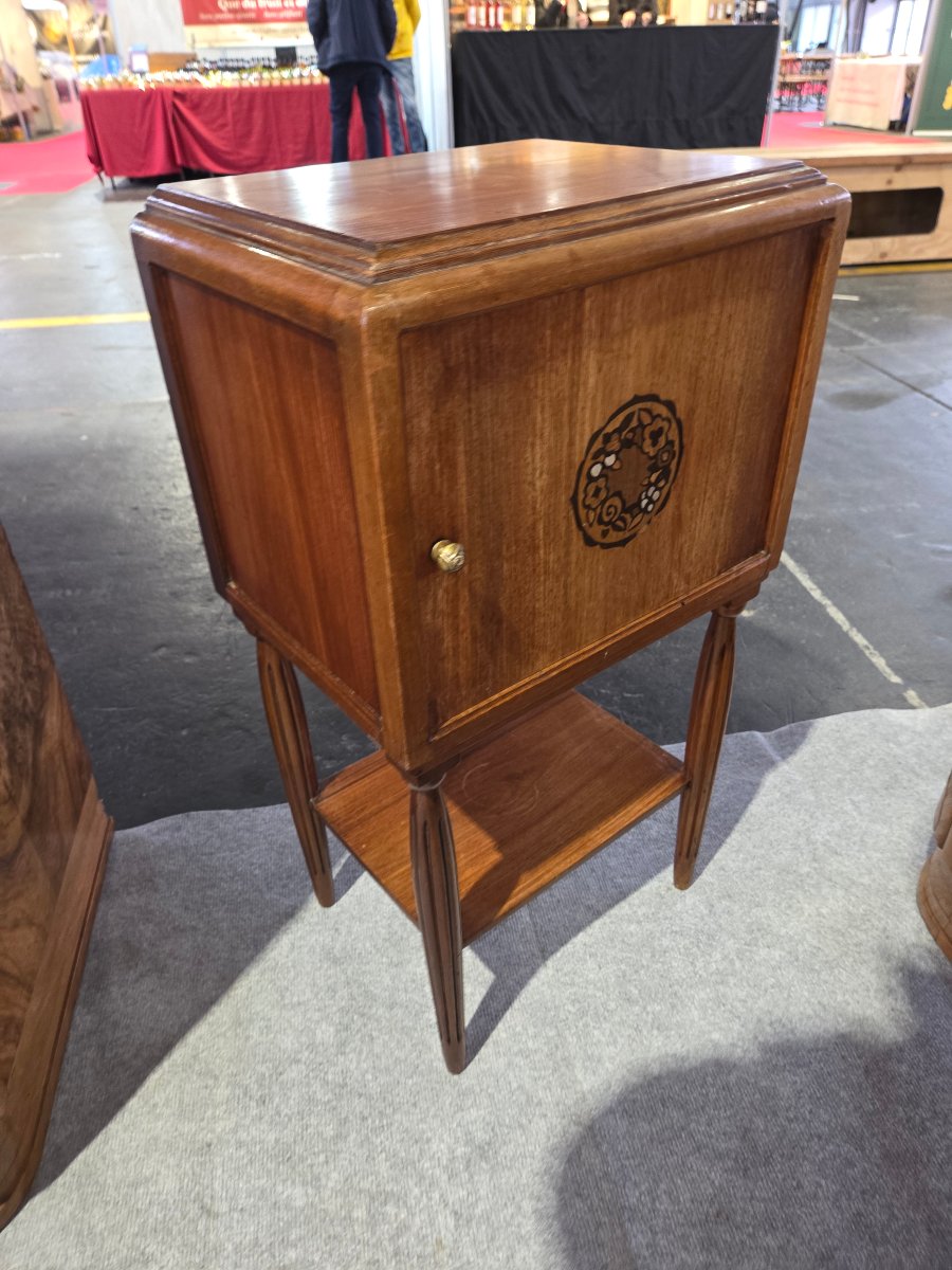 Table de chevet art deco des années 20/30 en acajou de Louis Majorelle -photo-2