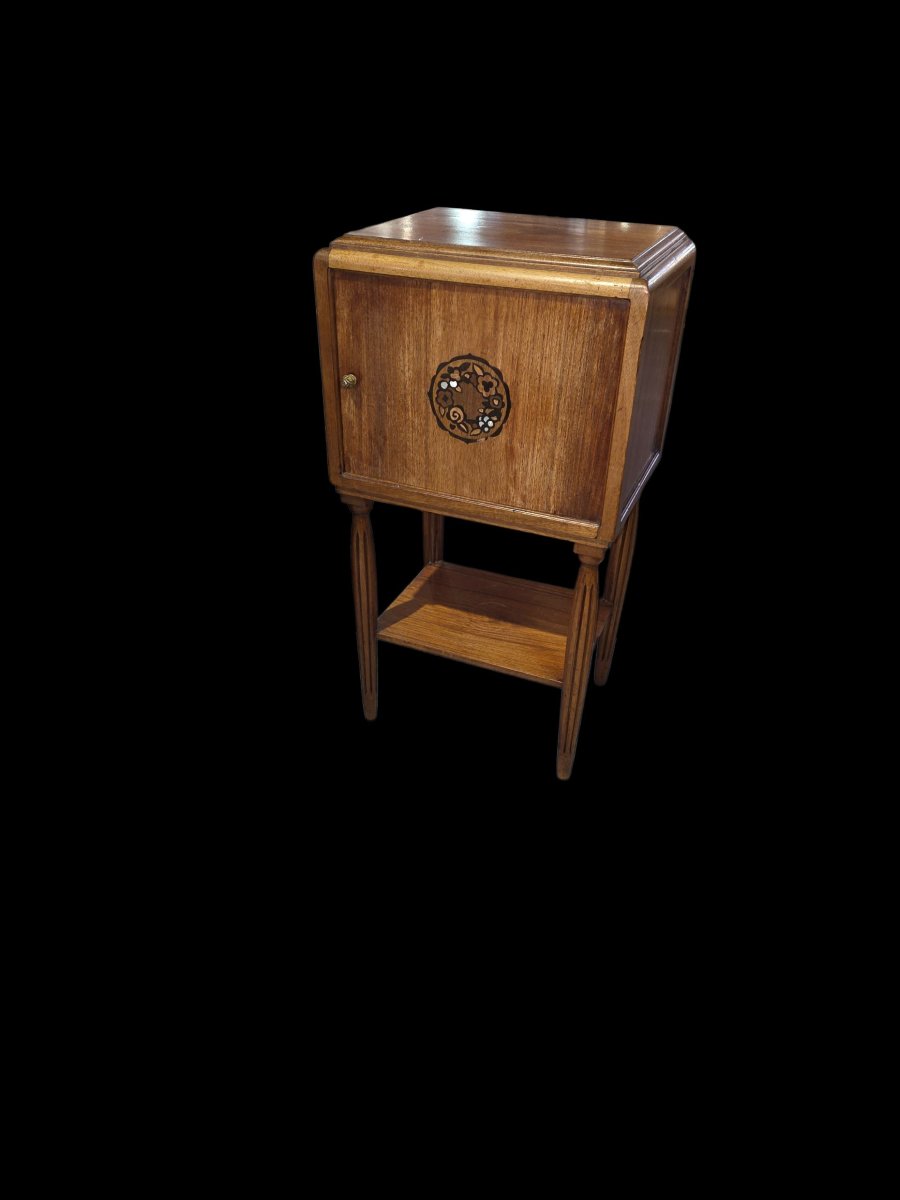 Table de chevet art deco des années 20/30 en acajou de Louis Majorelle 
