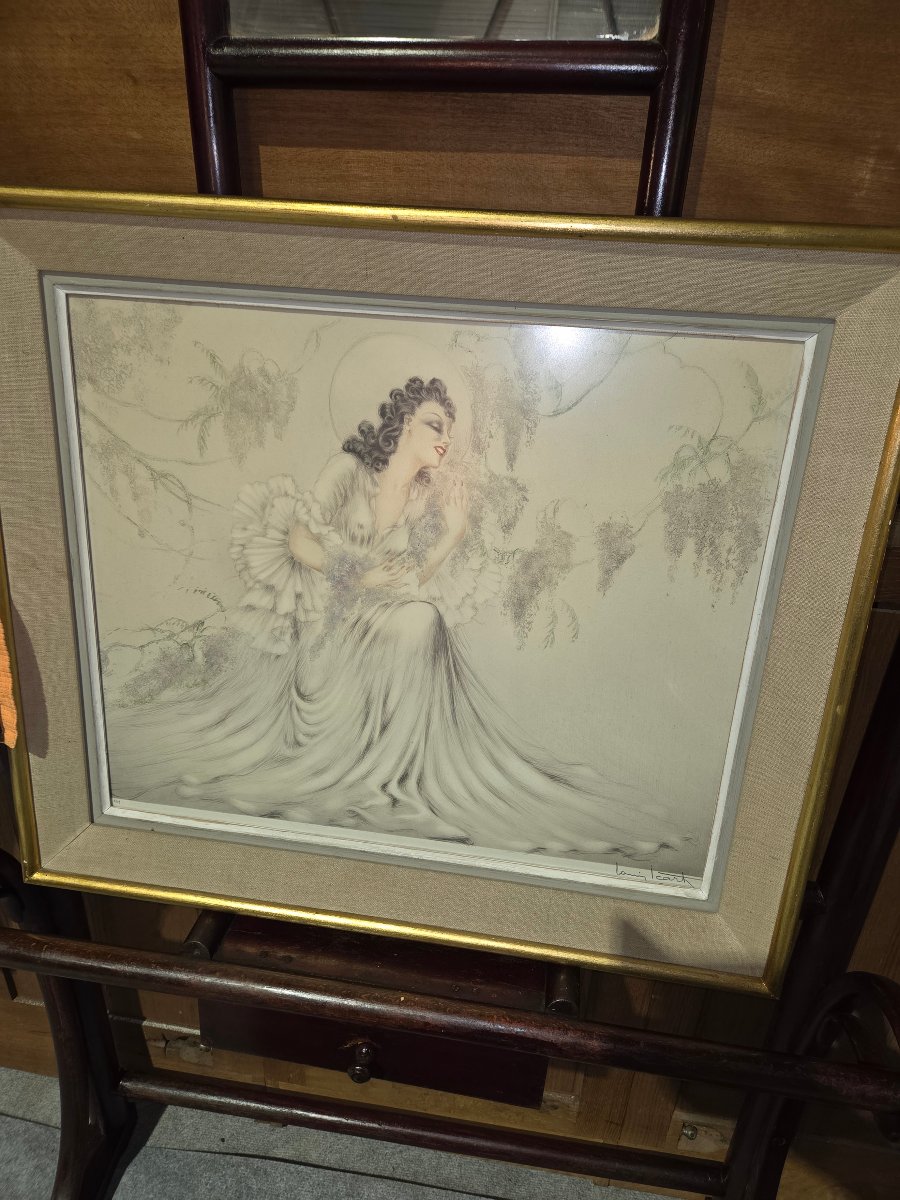 Print By Louis Icart Titled *glycine*, Circa 1940